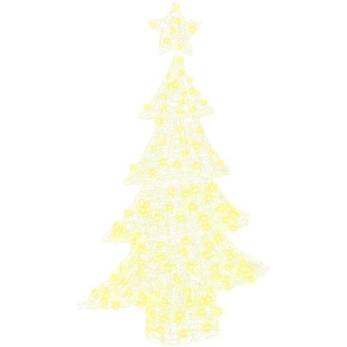 vidaXL Božično drevo med 100 LED Toplo bela 120 cm Akril Cene