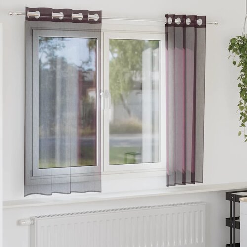 vidaXL Voile zavjese s ušicama 2 kom ljubičaste 140x140 cm Cijene