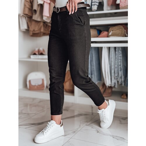 DStreet Spodnie damskie slim fit z paskiem TAIRONIK czarne Cijene
