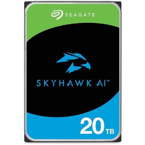 Seagate SkyHawk AI internal hard drive 20 TB 7200 RPM 512 MB 3.5 Serial ATA III Slike