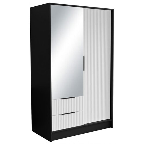 ADRK Garderobni ormar s ogledalom Norel 102 cm - CRNA-BIJELA Cijene