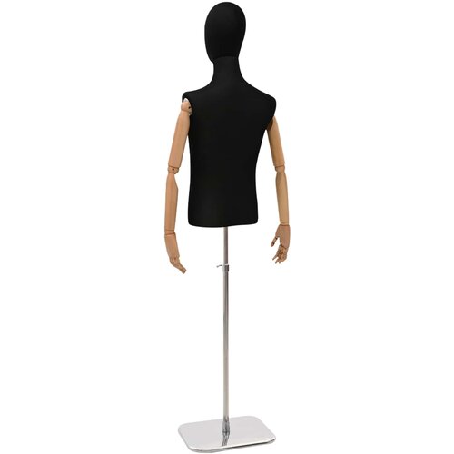  Podesiva lutka 170-218 cm s postoljem Mu&amp;scaron;karac PP Crna Slike
