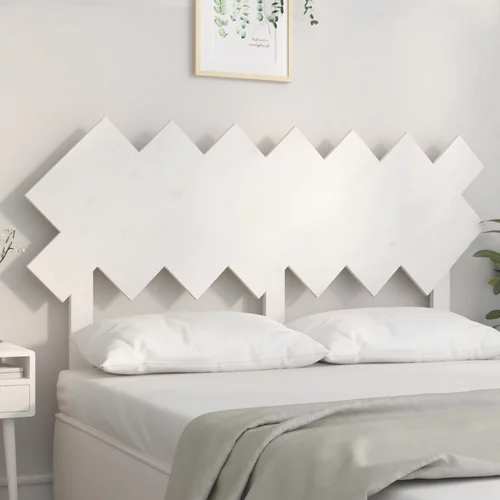  Uzglavlje za krevet Bijela 151,5x3x81 cm od masivne borovine