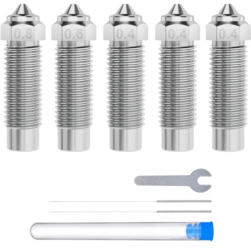 Elegoo Hardened Steel Nozzle Set for Neptune 4/Pro - Set of 5 Cene
