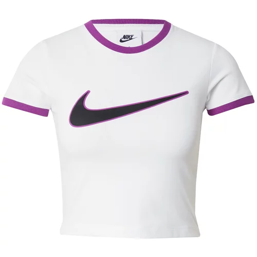 Nike Sportswear Majica temno liila / bela