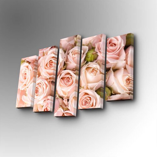 Wallity 5PUC-137 multicolor decorative canvas painting (5 pieces) Cene
