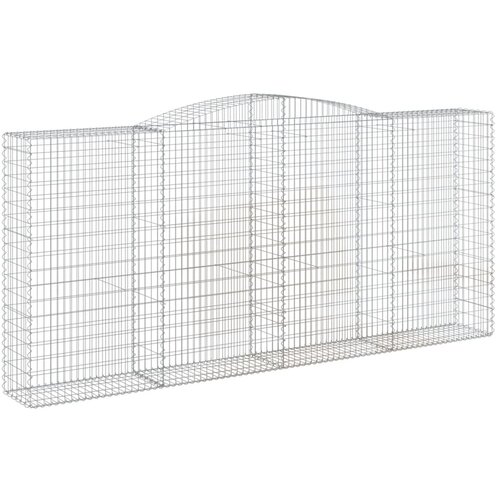  Lučne gabionske ko&amp;scaron;are 4 kom 400x50x180/200cm pocinčano željezo Slike