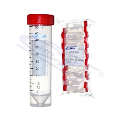 Falcon test-tuba konusna 50ml sa crvenim navojnim čepom Cene
