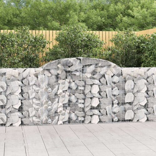  Lučne gabionske ko&amp;scaron;are 13kom 300x30x100/120cm pocinčano željezo Slike