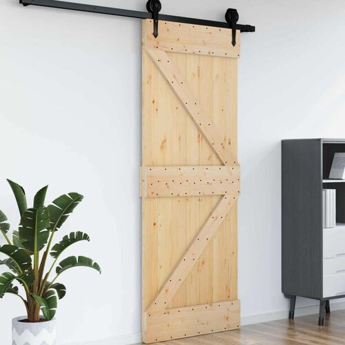  Vrata NARVIK Naravna 85 x 210 cm Masiven borov les, (5000215446) Cene
