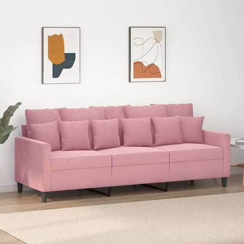  Kavč trosed roza 180 cm žamet Cene