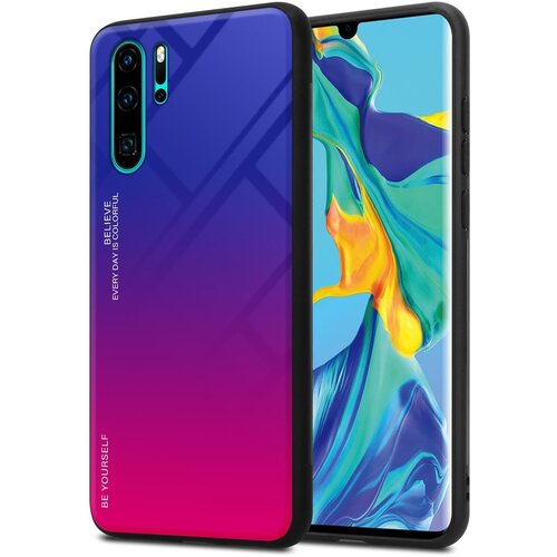  Ohi&scaron;je, združljiv s Huawei v vijolični - rdeči - dvobarvni za&scaron;čitni pokrov iz silikona TPU in hrbta iz kaljenega stekla, (20575694) Cene