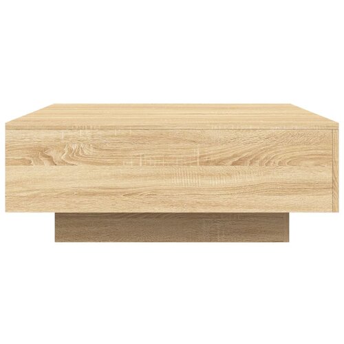  Stolić za kavu s LED svjetlima boja hrasta sonome 80x80x31 cm Slike