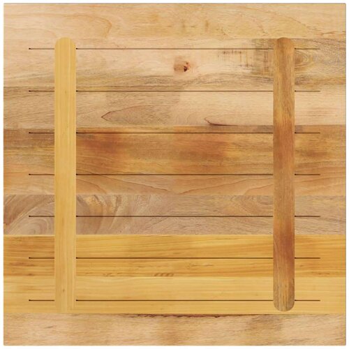  Ploča stola 80x80x3 8 cm četvrtasto puno drvo grubo Mango Slike