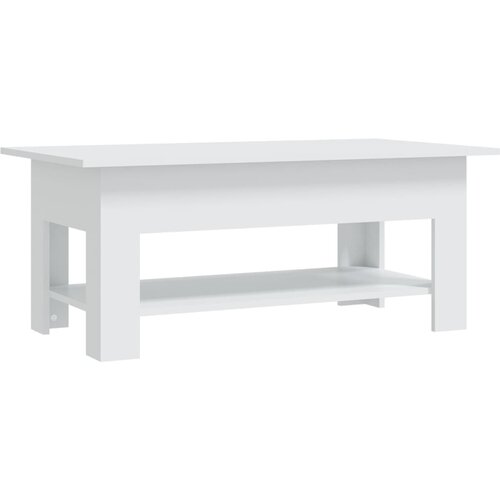 Maison Chic Klubska mizica - kavna mizica - Nizka mizica bela 102x55x42 cm iverna plošča, (21753822) Cene