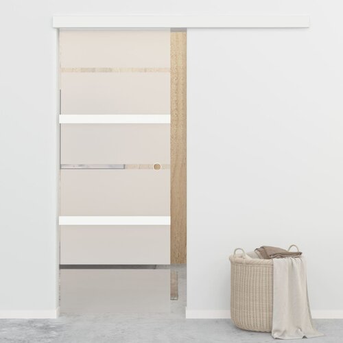 In Drsna vrata ESG steklo in aluminij 76x205 cm srebrna Cene