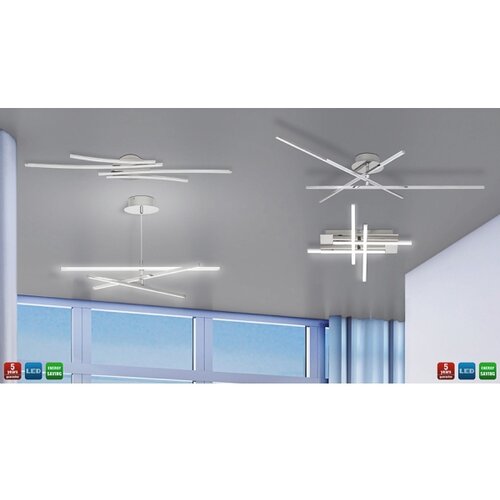 Rabalux mecrvenoith plafonska lampa 3Fluo cev led 18W hrom moderna rasveta Slike