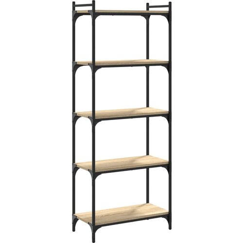 Maison Chic Knjižna omara - Knjižni regal 5-nadstropna sonoma hrast 60x30x154 cm inž. les, (21724980) Slike