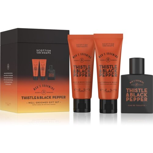 Scottish Fine Soaps Thistle & Black Pepper Well Groomed Gift Set darilni set za moške Cene