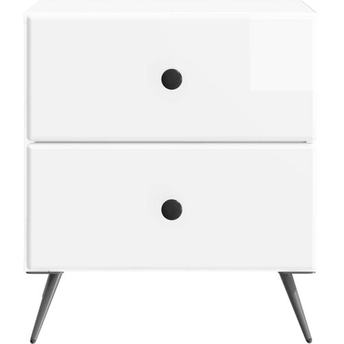  Noćni ormar s ladicama Bijela visokog sjaja 43 x 34 5 x 47 5 cm Slike