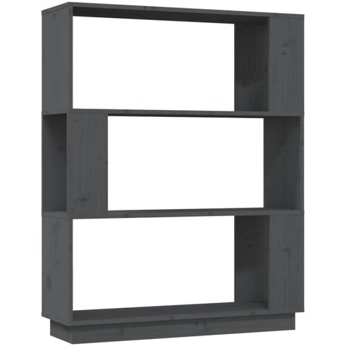 Maison Chic Knjižna omara - Knjižni regal siva 80x25x101 cm trdna borovina, (21723549) Slike