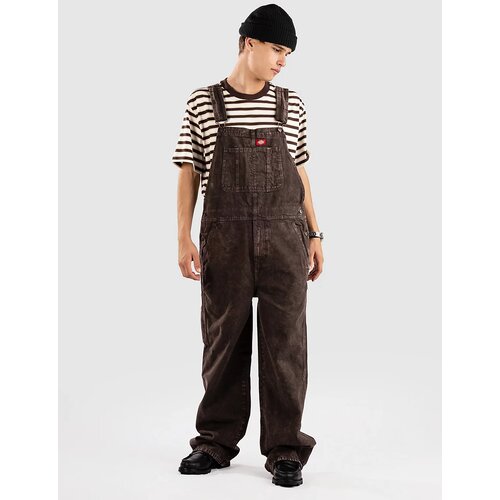 Dickies Loose Denim Bib Kavbojke dark brown Slike
