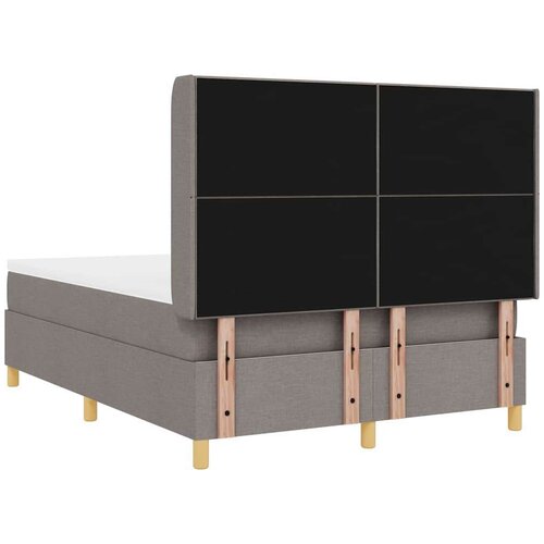 Box spring krevet Sivo-smeđa 140 x 190 cm tkanina Slike