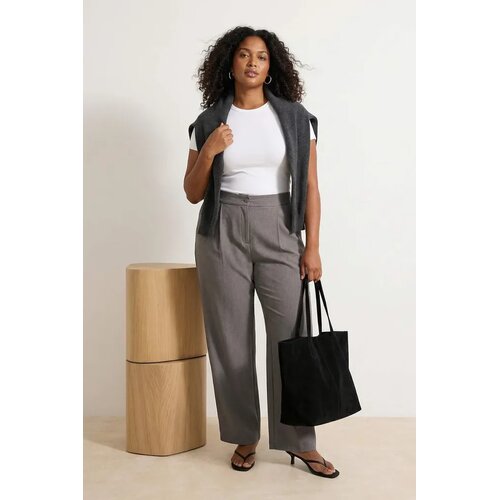 Trendyol Ženske pantalone TBBSS26AR00002, Sive Slike