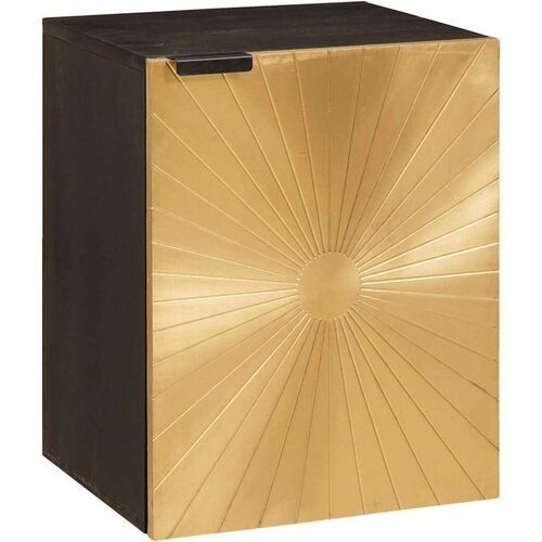VidaXL Kupaonski ormar s policom Zidne Crna i zlatna 38 x 33 x 48 cm Slike