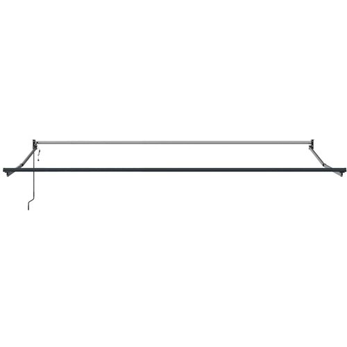  Uvlačiva tenda antracit i bijela 4x3 m tkanina i aluminij Slike