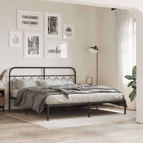  Metalno uzglavlje crno 193 cm Slike