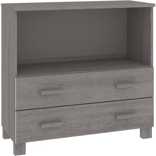  Komoda HAMAR svjetlosiva 85 x 35 x 80 cm od masivne borovine Slike