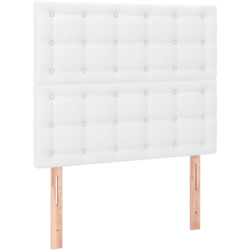 Maison Chic Posteljno vzglavje - Vzglavna omarica 2 kosa belo 100x5x78/88 cm umetno usnje, (22078406) Cene