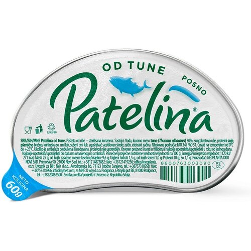 PATELINA pašteta tuna 60g Cene