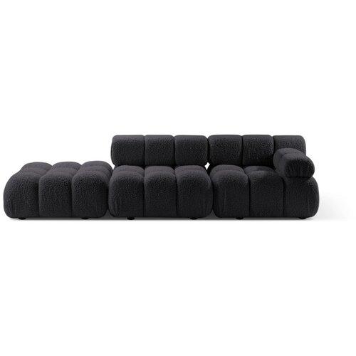 Micadoni Antracitno siva sedežna garnitura iz tkanine boucl&amp;eacute; 282 cm Bellis &amp;ndash; Home Slike