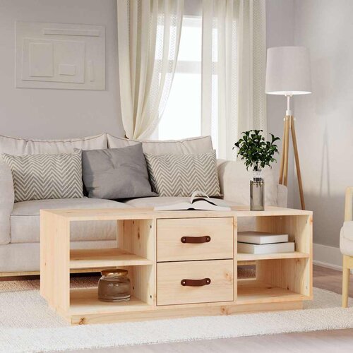  Stolić za kavu 100 x 50 x 41 cm od masivne borovine Smeđa Cijene