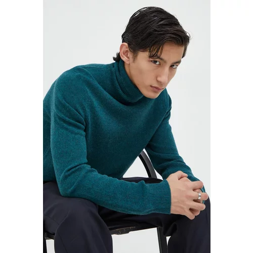 Samsoe Samsoe Volnen pulover moški, zelena barva
