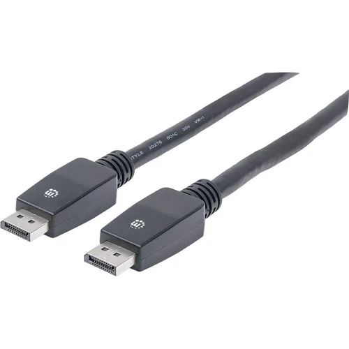 Manhattan DisplayPort Priključni kabel [1x Muški konektor DisplayPort - 1x Muški konektor DisplayPort] 10 m Crna