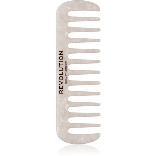 Revolution Haircare Natural Curl Wide Tooth Comb glavnik za lase za valovite in kodraste lase odtenek White 1 kos Cene