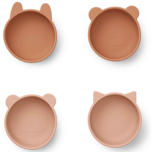 Liewood 4 dijelni set silikonskih zdjelica iggy tuscany rose mix Slike