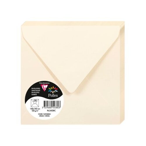 Clairefontaine kuverte Pollen 140x140mm 120gr cream 1/20 Cijene