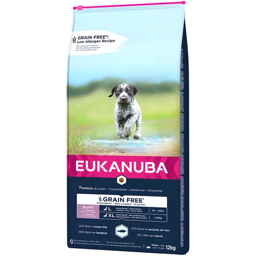 Eukanuba Grain Free Puppy Large Breed losos - Varčno pakiranje: 2 x 12 kg