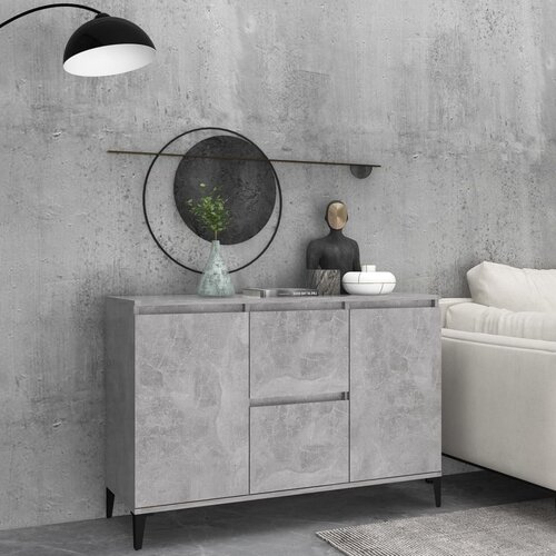 VidaXL komoda betonsko siva 104x35x70 cm iverna plo&amp;scaron;ča Slike