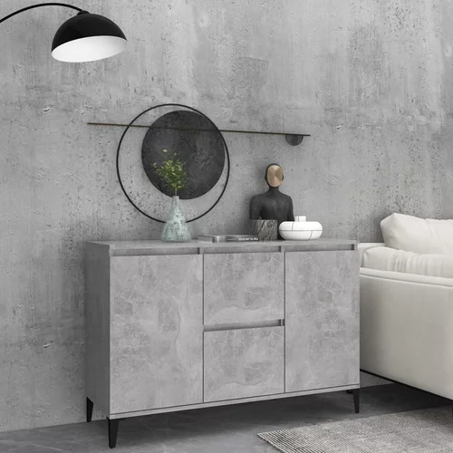 vidaXL Komoda siva boja betona 104 x 35 x 70 cm od iverice