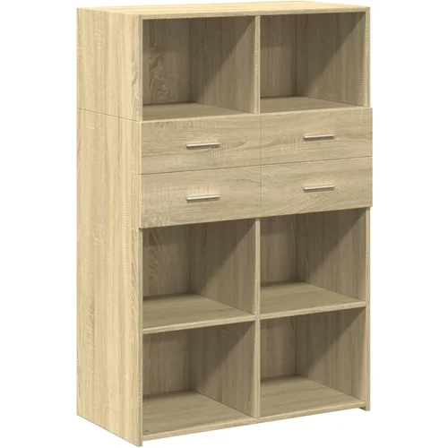 MAISON CHIC Visoka omara - Komoda - Predalnik sonoma hrast 80x42,5x124 cm inženirski les, (21719470)