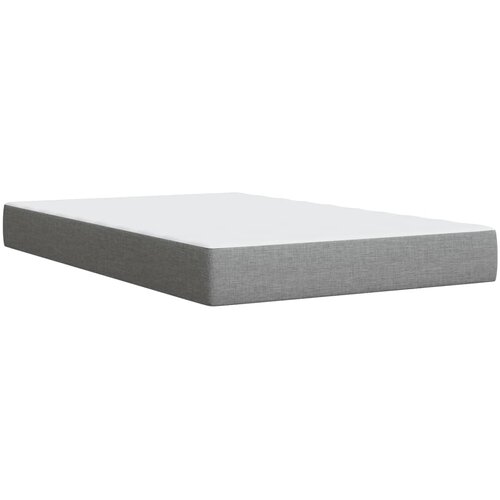  Krevet s oprugama i madracem svjetlosivi 120x190 cm od tkanine Slike
