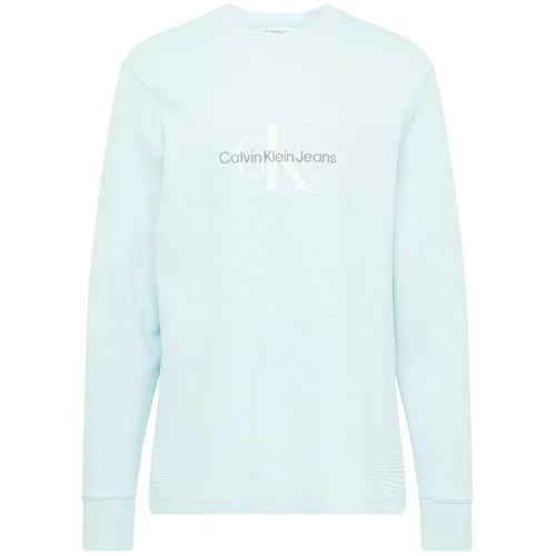Calvin Klein Jeans Majica pastelno modra / siva / bela