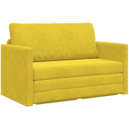 VidaXL Kauč na podu na razvlačenje 2-u-1 Žuti 124x204x61 cm Bar&amp;scaron;un Slike