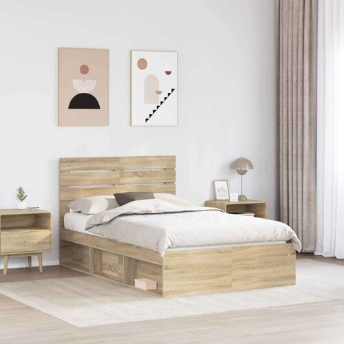  Okvir za krevet Sonoma 120 x 190 cm Čvrsto borovo drvo Slike