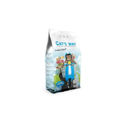 Who Cares cat's way posip za mačke carbon effect 5l Cene